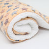 Winter Dog Warm Blanket Coral Fleece Puppy Cat Sleep Mat Beige-50x75cm