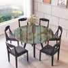 Table Cover Cloth Round Table Cloth for 1.2m Dimater Tables BBQ Shabby Wood