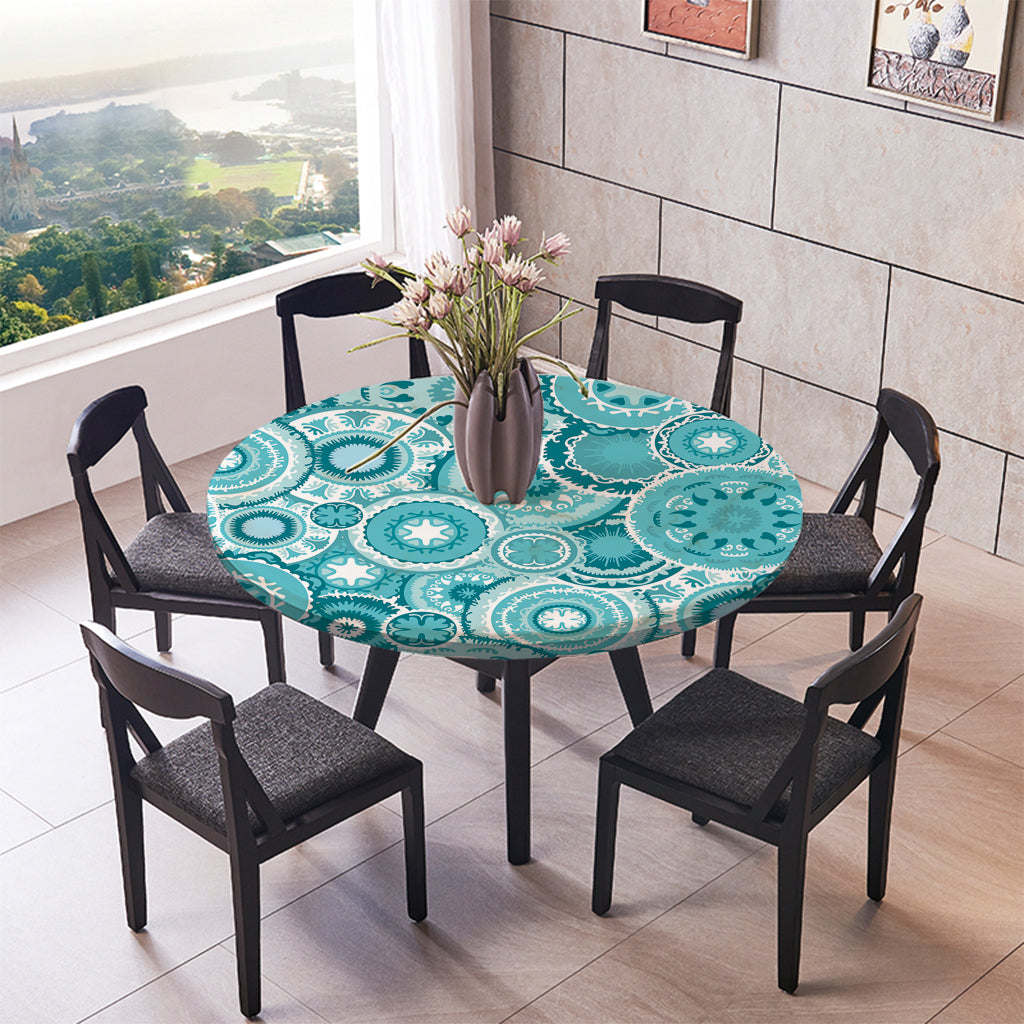 Waterproof Non-slip Round Elastic Table Cover Table Cloth I - 1.2m (47 Inch)