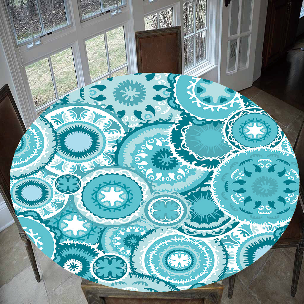 Waterproof Non-slip Round Elastic Table Cover Table Cloth I - 1.2m (47 Inch)