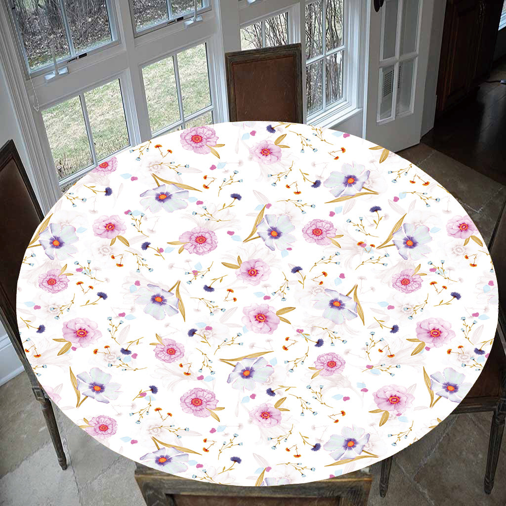 Waterproof Non-slip Round Elastic Table Cover Table Cloth E - 1.2m (47 Inch)