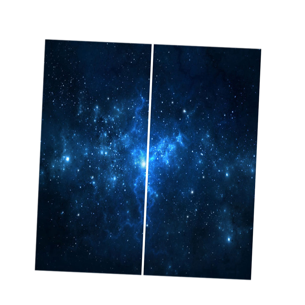 Set of 2 Panels Digital Printing 3D Curtains 140x100cm Star sky