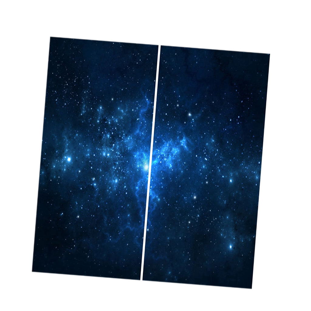 Set of 2 Panels Digital Printing 3D Curtains 140x100cm Star sky