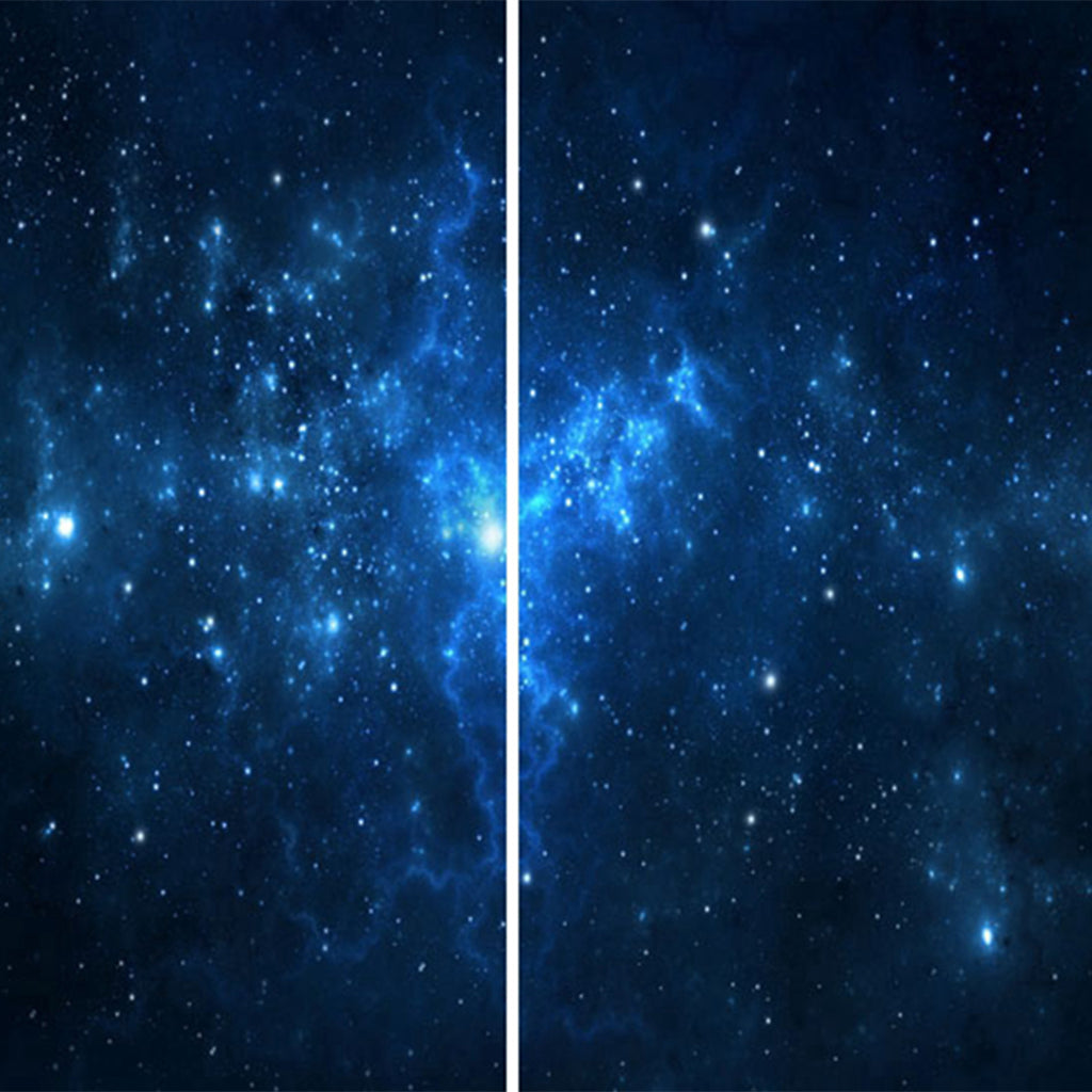 Set of 2 Panels Digital Printing 3D Curtains 140x100cm Star sky