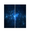 Set of 2 Panels Digital Printing 3D Curtains 140x100cm Star sky