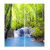 Set of 2 Panels Digital Printing 3D Curtains 140x100cm Mountain waterfall