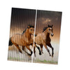 Set of 2 Panels Digital Printing 3D Curtains 140x100cm Horses