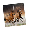 Set of 2 Panels Digital Printing 3D Curtains 140x100cm Horses