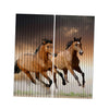 Set of 2 Panels Digital Printing 3D Curtains 140x100cm Horses