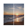 Set of 2 Panels Digital Printing 3D Curtains 140x100cm sunset sea