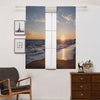 Set of 2 Panels Digital Printing 3D Curtains 140x100cm sunset sea