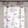 Floral Design Roman Short Window Curtain Sheer Voile #4 Pink 140x160cm