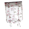 Floral Design Roman Short Window Curtain Sheer Voile #4 Pink 140x160cm