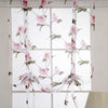 Floral Design Roman Short Window Curtain Sheer Voile #4 Pink 140x160cm