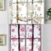 Flower Design Roman Window Curtain Sheer Voile #1 Red 80x100cm