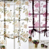 Flower Design Roman Window Curtain Sheer Voile #1 Red 80x100cm