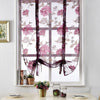 Flower Design Roman Window Curtain Sheer Voile #1 Red 80x100cm