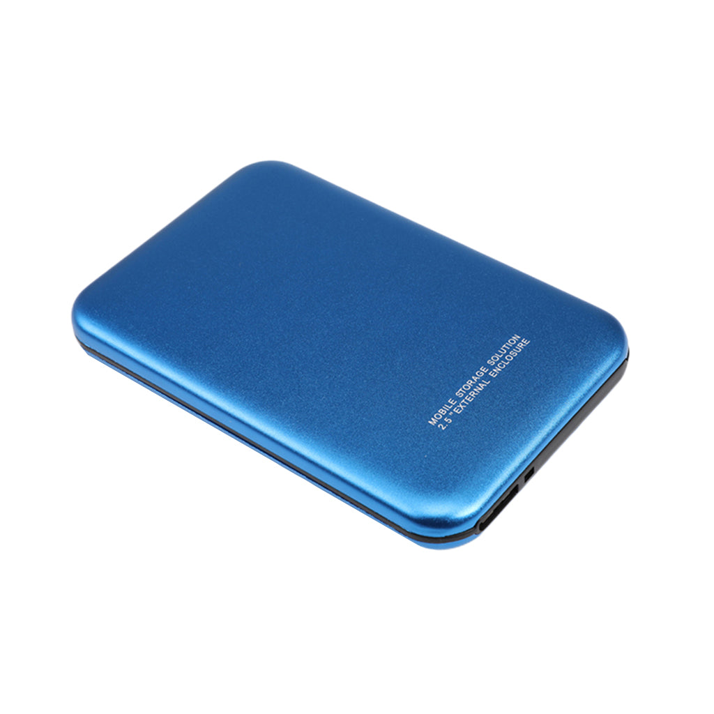 Blue Portable Ultra-thin 2.5in Hard Drive USB3.0 HDD Case for Desktop 2T