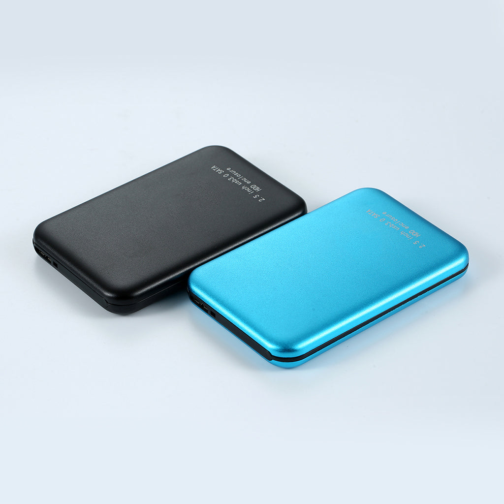 Blue Portable Ultra-thin 2.5in Hard Drive USB3.0 HDD Case for Desktop 2T