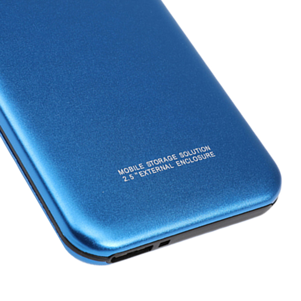 Blue Portable Ultra-thin 2.5in Hard Drive USB3.0 HDD Case for Desktop 2T