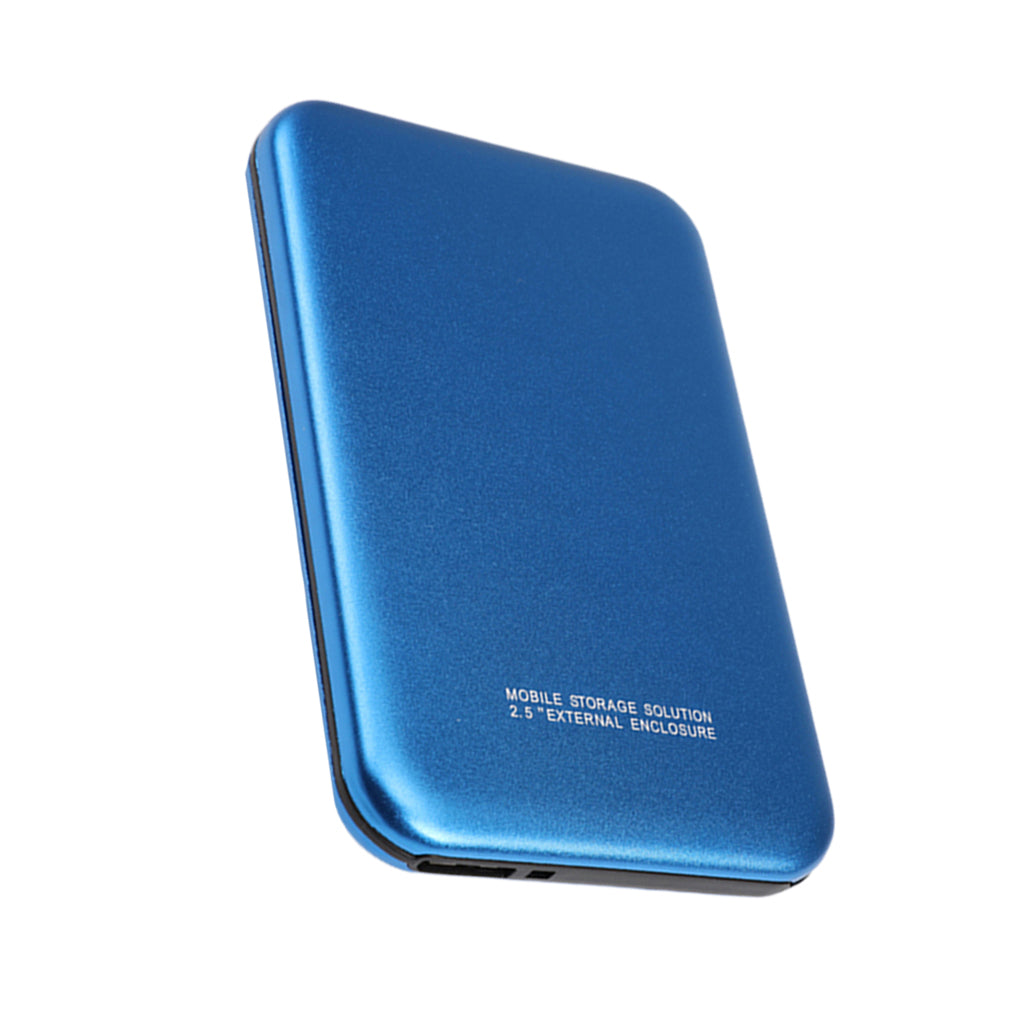 Blue Portable Ultra-thin 2.5in Hard Drive USB3.0 HDD Case for Desktop 2T