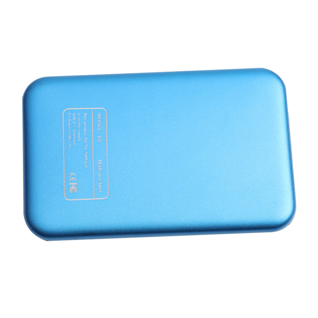 Blue Portable Ultra-thin 2.5in Hard Drive USB3.0 HDD Case for Desktop 2T