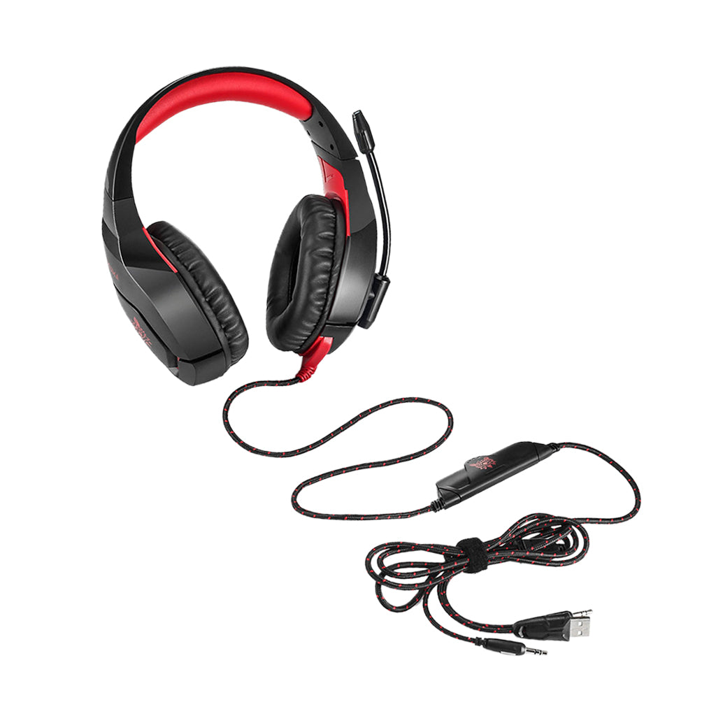 Stereo Bass Surround Gaming Headset with Mic for PS4 Xbox One PC Black Red