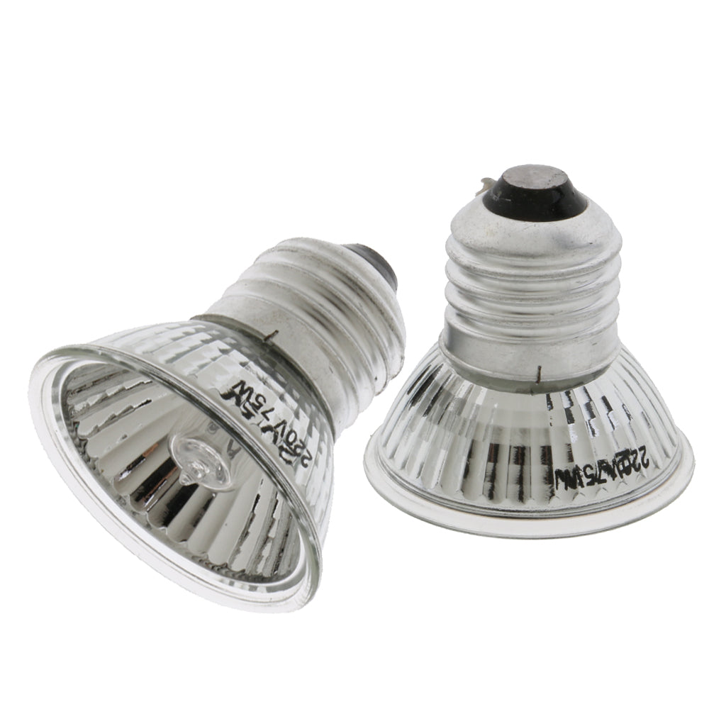 2x Pet Baby Bird Breeding Heating Bulb Heat Lamp Reptiles Daylight Lamp 75W