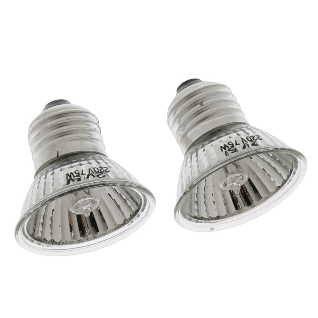 2x Pet Baby Bird Breeding Heating Bulb Heat Lamp Reptiles Daylight Lamp 75W