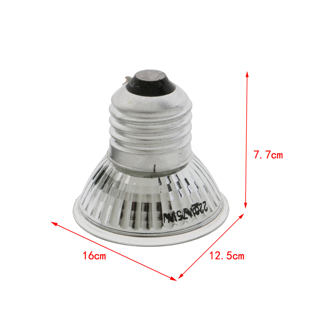 2x Pet Baby Bird Breeding Heating Bulb Heat Lamp Reptiles Daylight Lamp 75W