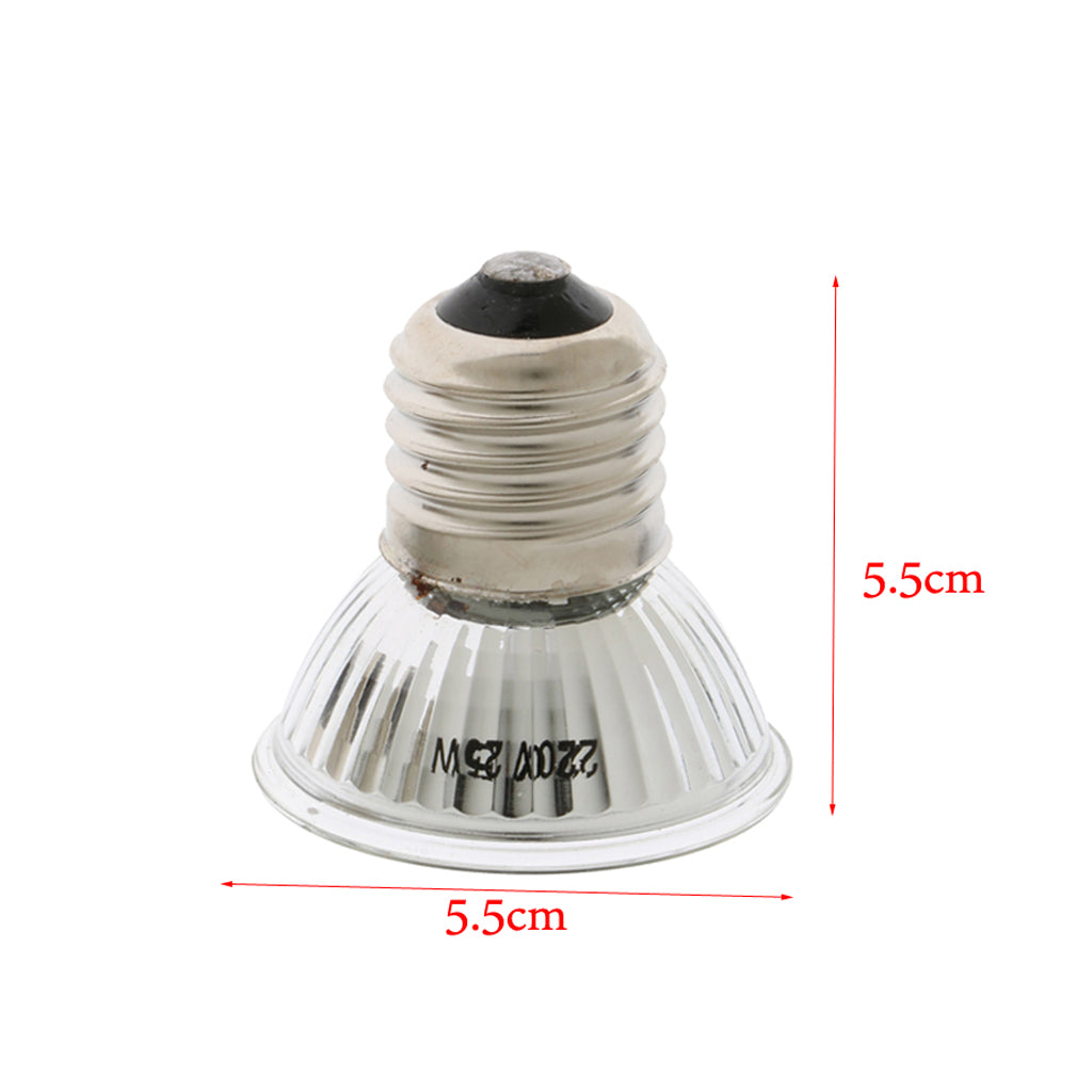 2x Pet Baby Bird Breeding Heating Bulb Heat Lamp Reptiles Daylight Lamp 25W