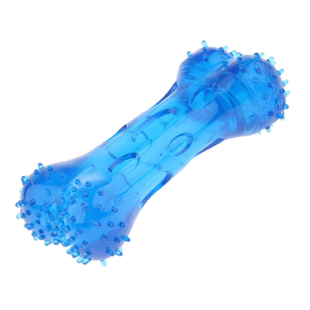 Pet Dog Puppy Fun Toy Teeth Care Cleaning Brush Toys Blue S