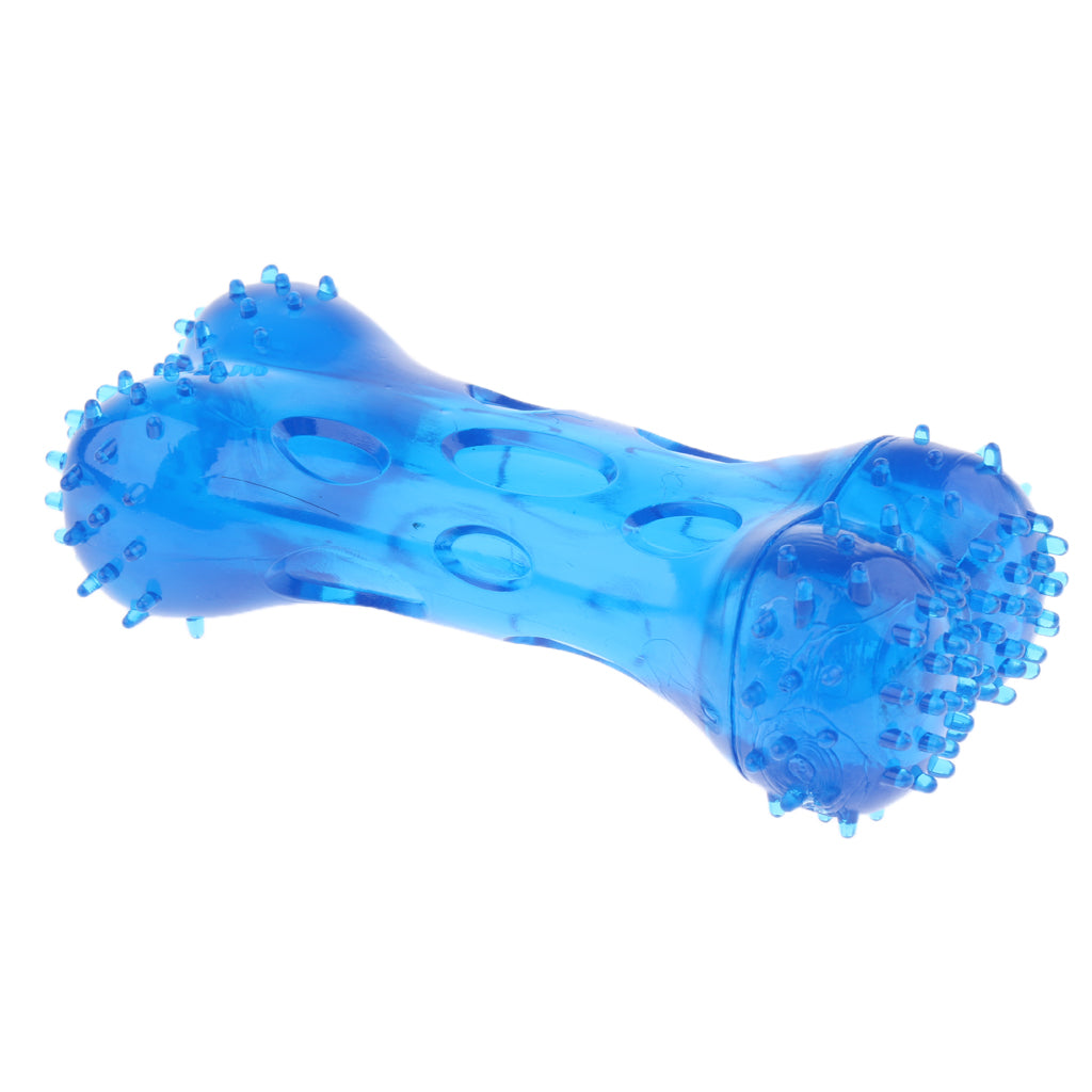 Pet Dog Puppy Fun Toy Teeth Care Cleaning Brush Toys Blue S