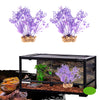 2Pcs Aquarium Reptile Artificial Water Grass Landscape Decoration Purple