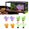 2Pcs Aquarium Reptile Artificial Water Grass Landscape Decoration Purple