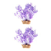 2Pcs Aquarium Reptile Artificial Water Grass Landscape Decoration Purple