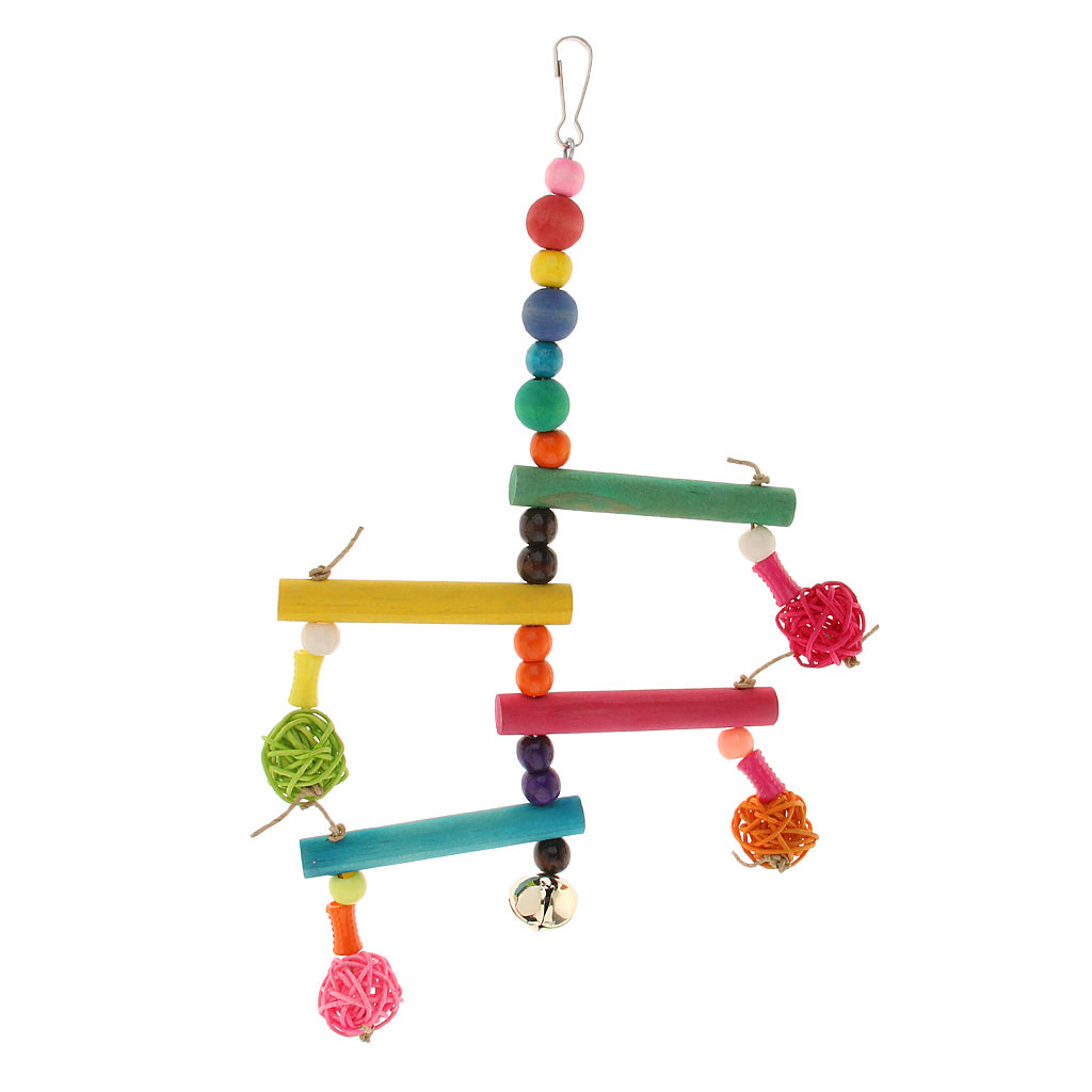 Multi Color Beads Revolving Ladder for Bird Parrot Climbing & Chewing