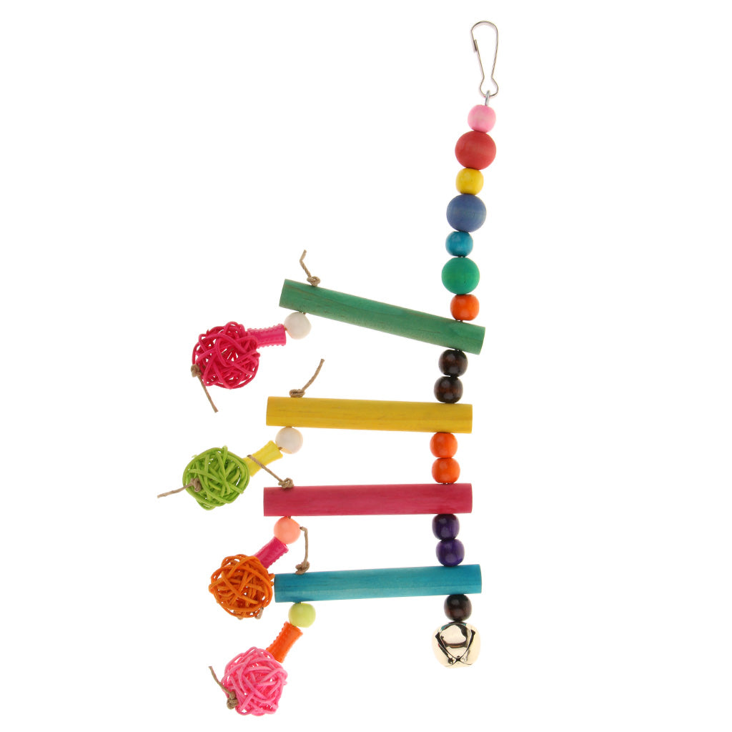 Multi Color Beads Revolving Ladder for Bird Parrot Climbing & Chewing