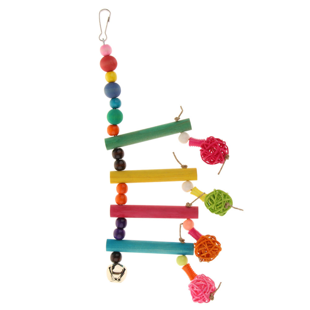 Multi Color Beads Revolving Ladder for Bird Parrot Climbing & Chewing