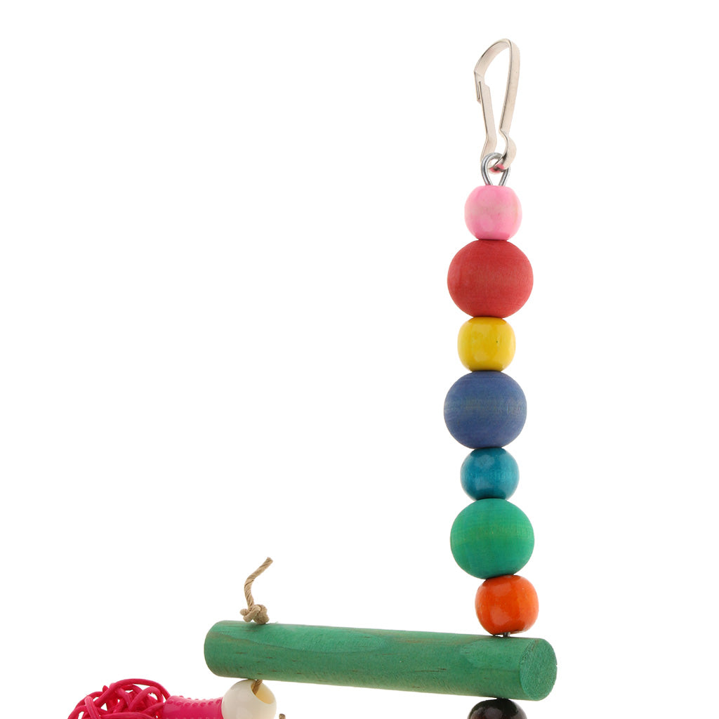 Multi Color Beads Revolving Ladder for Bird Parrot Climbing & Chewing