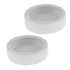 2Pcs Reptile Feeder Ceramics Reptile Lizard Food Bowl Anti-escape  White L