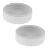 2Pcs Reptile Feeder Ceramics Reptile Lizard Food Bowl Anti-escape  White L