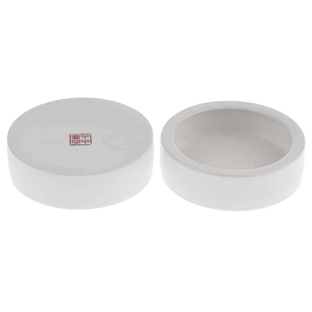 2Pcs Reptile Feeder Ceramics Reptile Lizard Food Bowl Anti-escape  White L