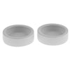 2Pcs Reptile Feeder Ceramics Reptile Lizard Food Bowl Anti-escape  White M