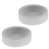 2Pcs Reptile Feeder Ceramics Reptile Lizard Food Bowl Anti-escape  White M