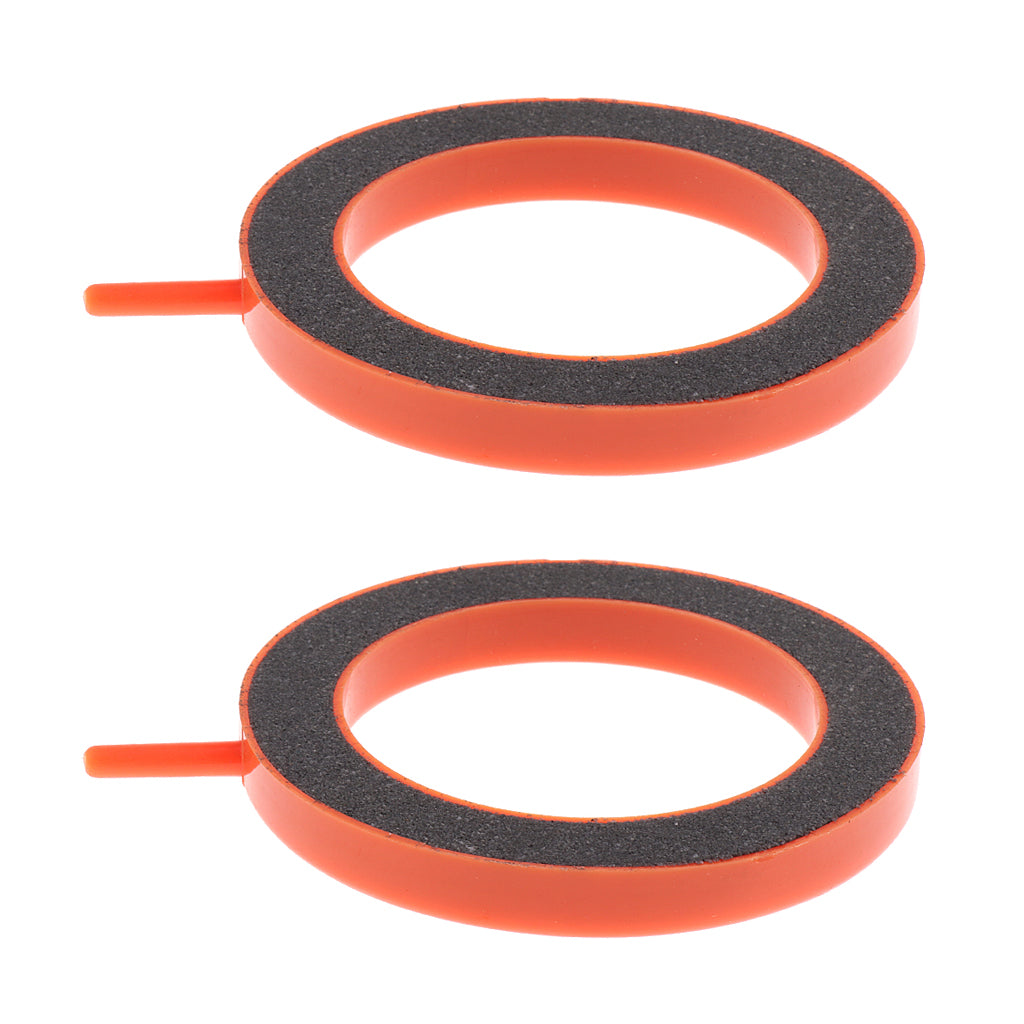 2Pcs Air Stone Disc Bubble Diffuser Oxygen Plate Plastic Casing Stone Orange