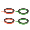 2Pcs Air Stone Disc Bubble Diffuser Oxygen Plate Plastic Casing Stone Orange