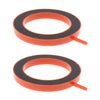 2Pcs Air Stone Disc Bubble Diffuser Oxygen Plate Plastic Casing Stone Orange