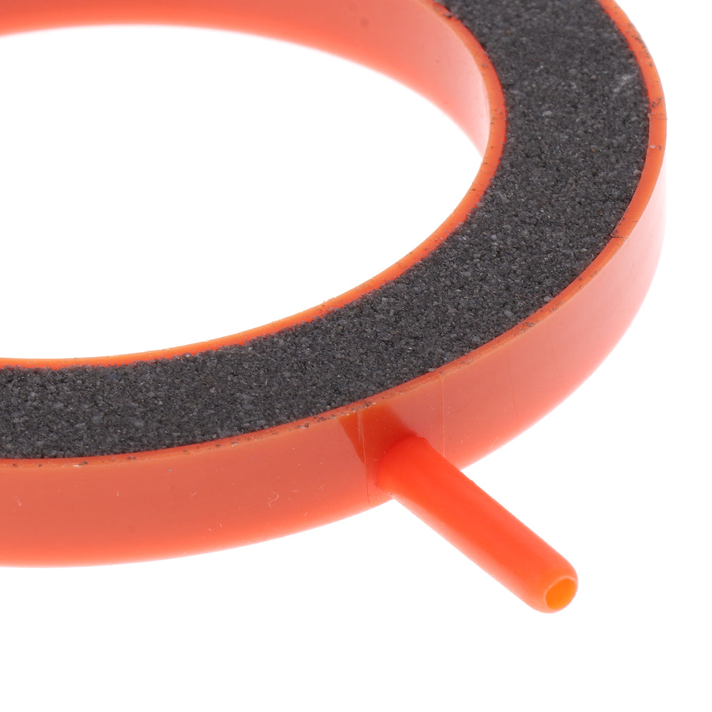 2Pcs Air Stone Disc Bubble Diffuser Oxygen Plate Plastic Casing Stone Orange