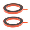 2Pcs Air Stone Disc Bubble Diffuser Oxygen Plate Plastic Casing Stone Orange